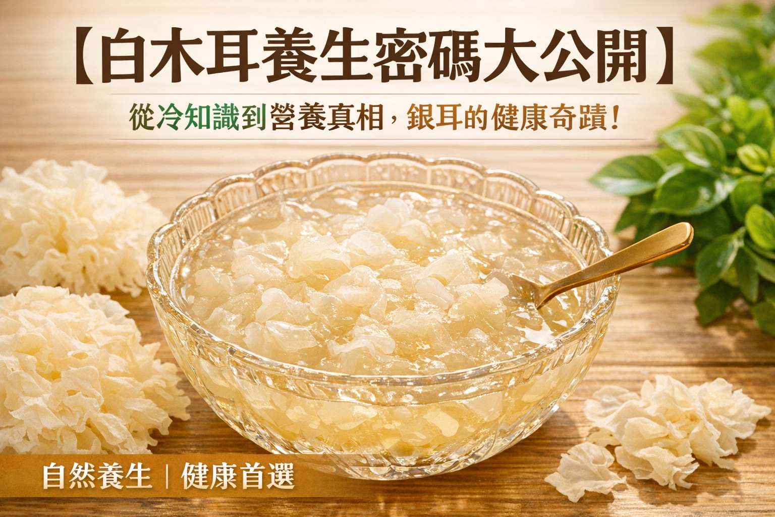 【白木耳養生密碼大公開】從冷知識到營養真相，銀耳的健康奇蹟！